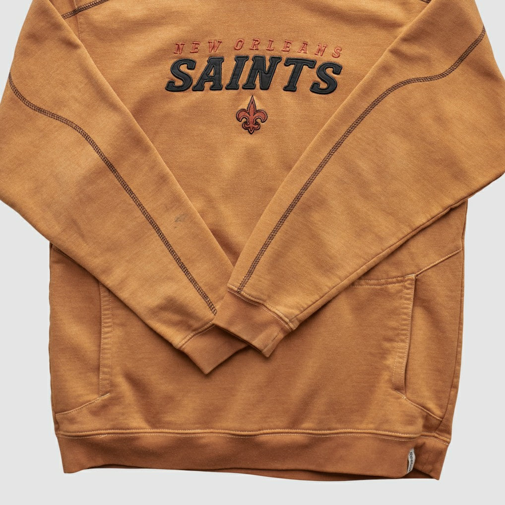 Fanatics New Orleans Saints 2000s Hooded Pullover Sweatshirt Tan Vintage