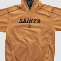 Fanatics New Orleans Saints 2000s Hooded Pullover Sweatshirt Tan Vintage