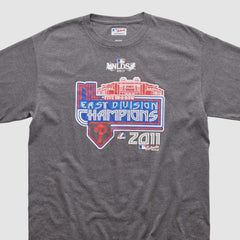 Philadelphia Phillies Majestic 2011 T-shirt - Heather Gray - Vintage - Fanatics Discount