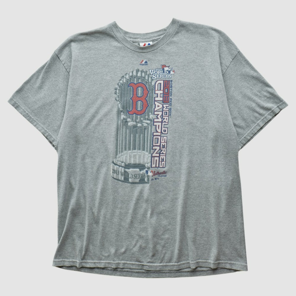 Boston Red Sox Majestic 2012 T-shirt - Heather Gray - Vintage - Fanatics on Sale