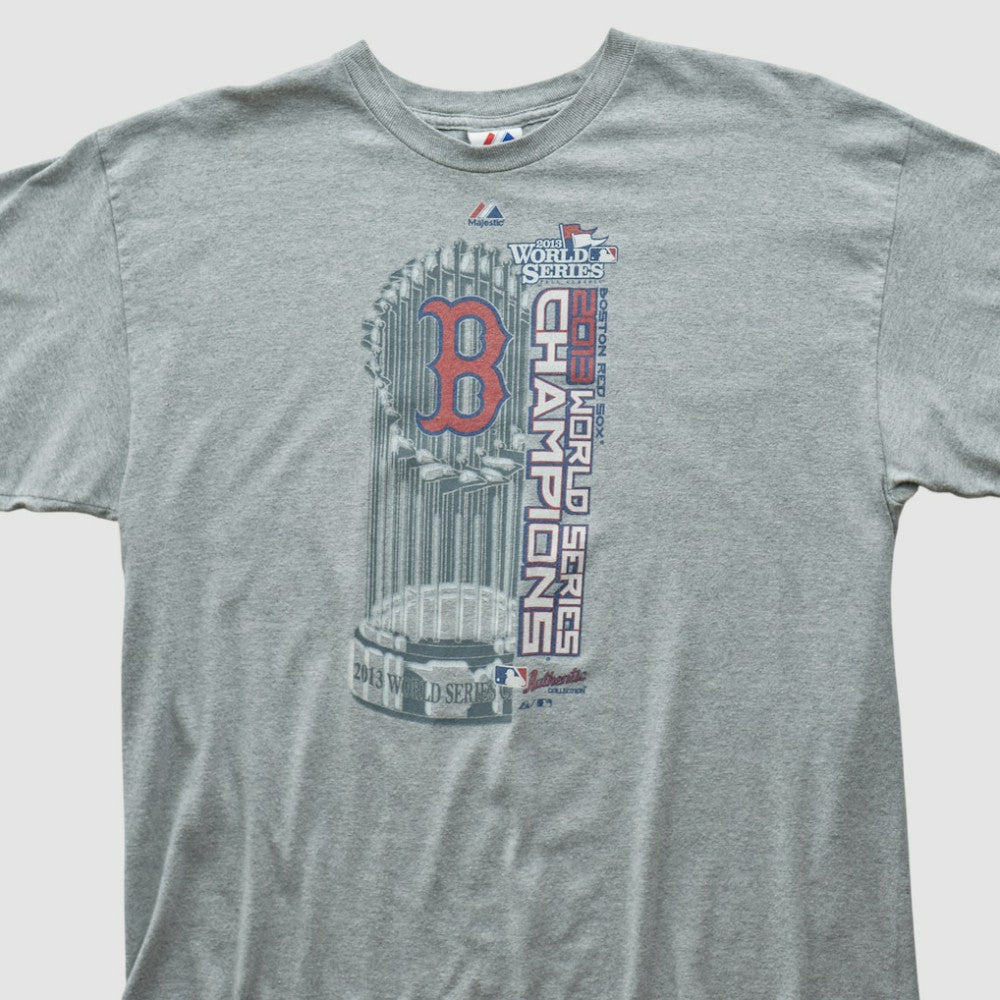 Boston Red Sox Majestic 2012 T-shirt - Heather Gray - Vintage - Fanatics on Sale
