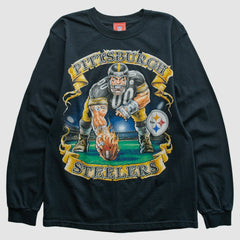Fanatics Pittsburgh Steelers NFL 2000s Long Sleeve T-shirt Black Vintage