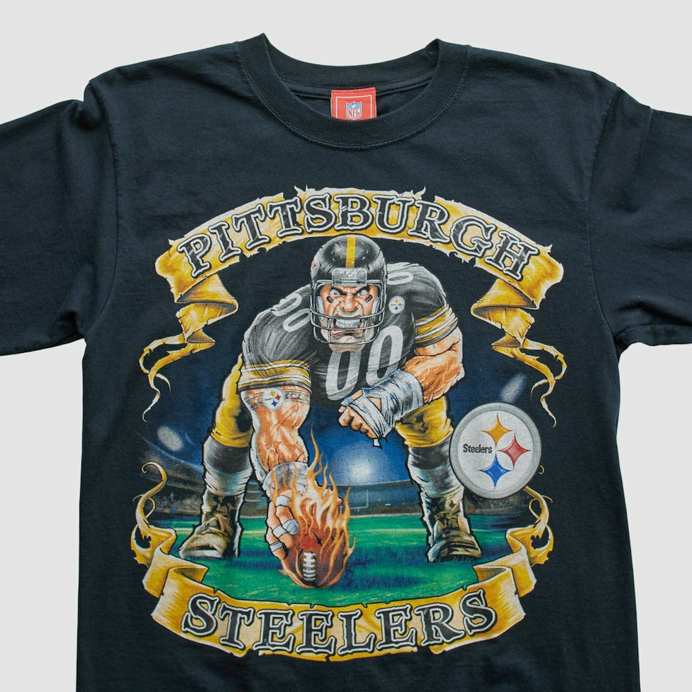 Fanatics Pittsburgh Steelers NFL 2000s Long Sleeve T-shirt Black Vintage