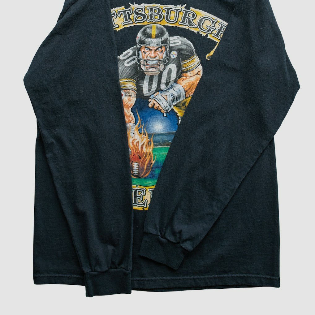 Fanatics Pittsburgh Steelers NFL 2000s Long Sleeve T-shirt Black Vintage