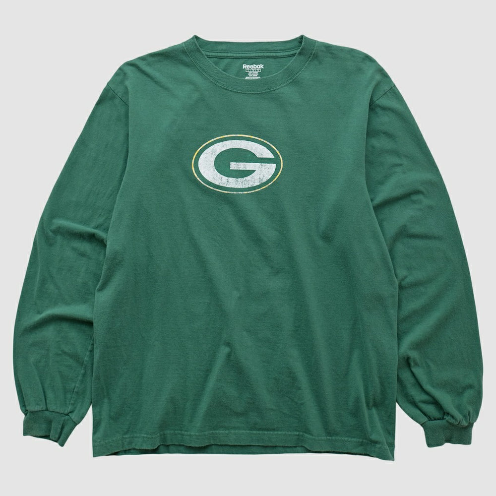 Fanatics Green Bay Packers Reebok 2000s Long Sleeve T-shirt Green Vintage