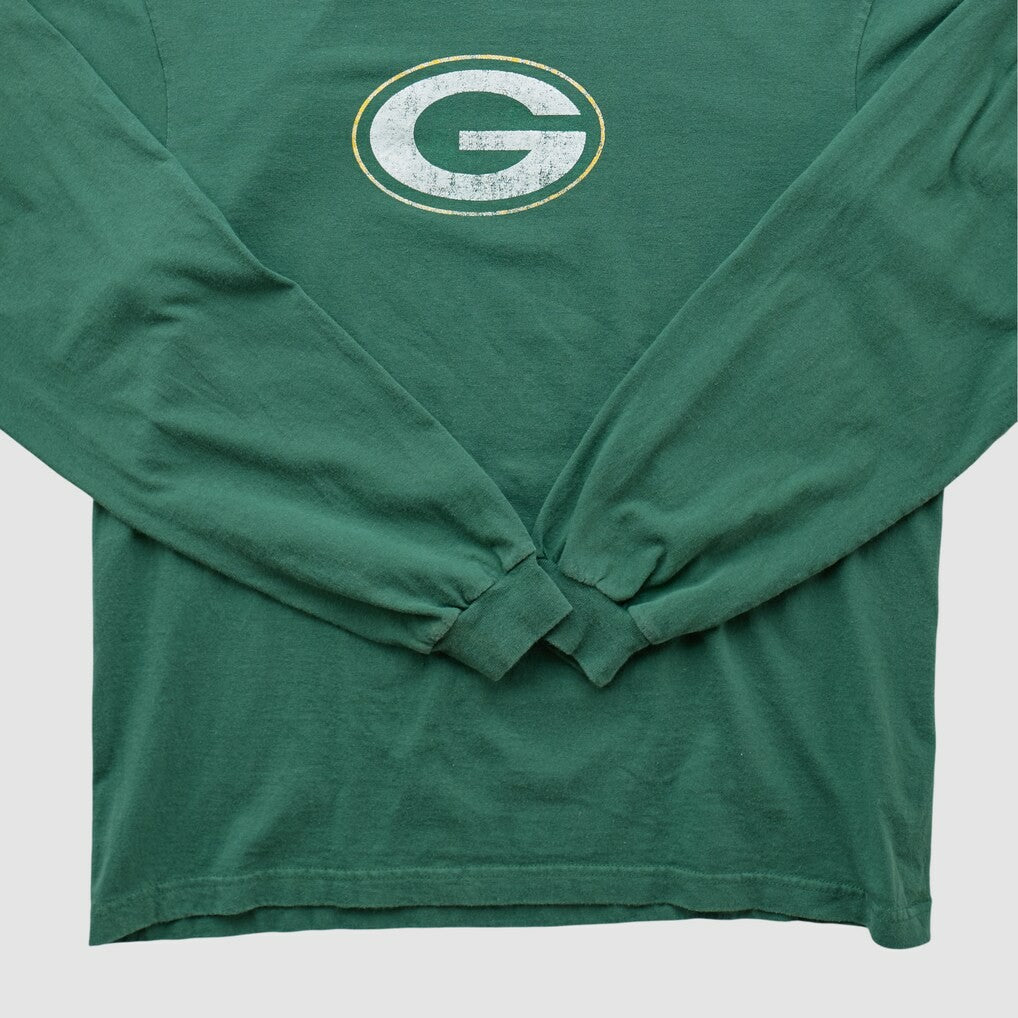 Fanatics Green Bay Packers Reebok 2000s Long Sleeve T-shirt Green Vintage