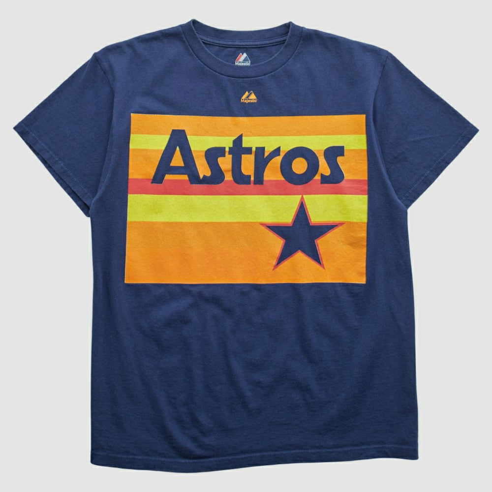 Houston Astros Majestic 2000s T-shirt - Navy - Vintage - Fanatics Discount