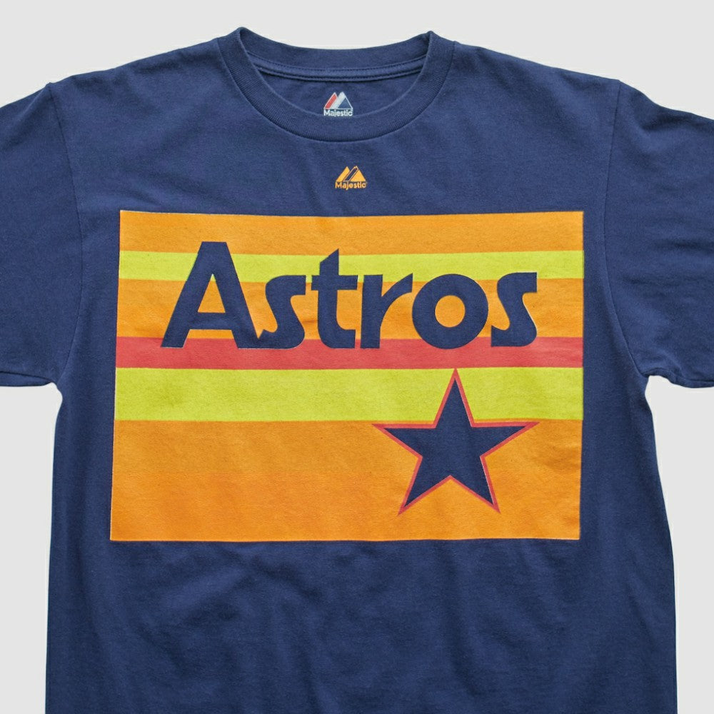 Houston Astros Majestic 2000s T-shirt - Navy - Vintage - Fanatics Discount