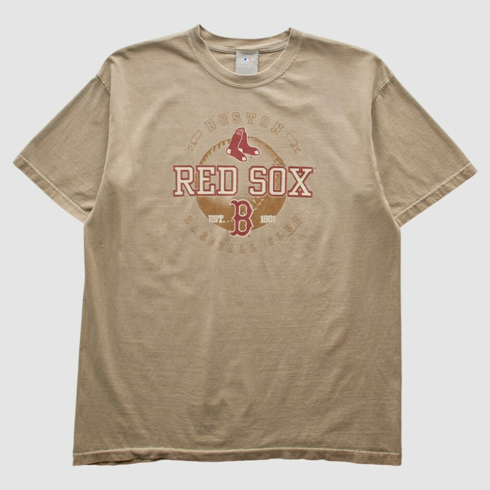 Boston Red Sox Genuine Merchandise 2000s T-shirt - Tan - Vintage - Fanatics on Sale