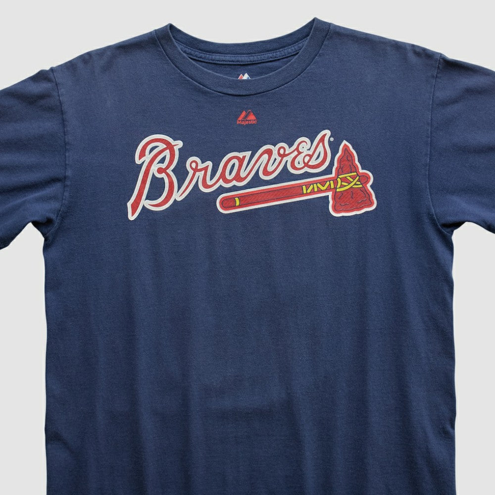 Atlanta Braves Majestic 2000s T-shirt - Navy - Vintage - Fanatics on Sale