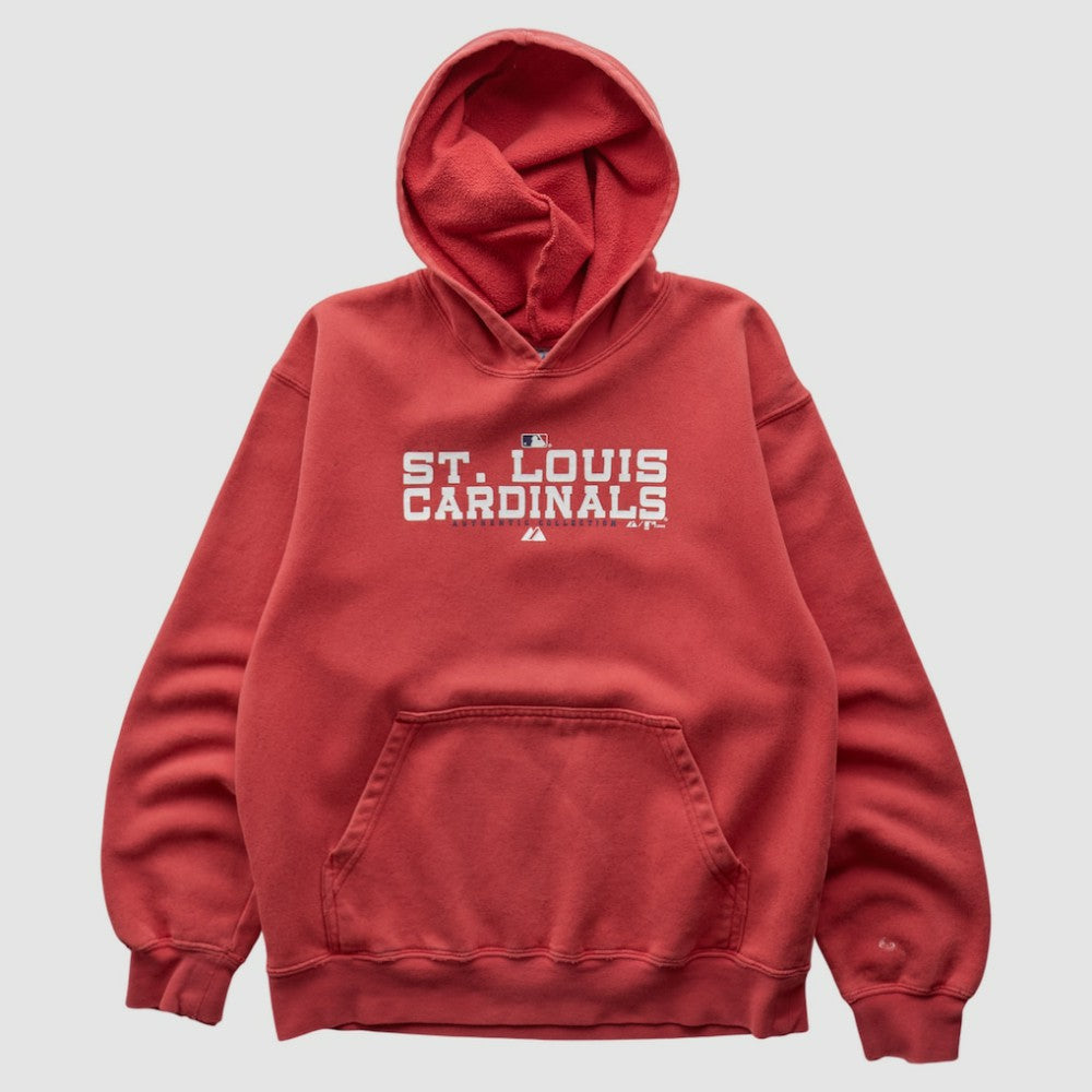 St. Louis Cardinals Majestic 2000s Hooded Pullover Sweatshirt - Red - XXVintage - Fanatics Sale