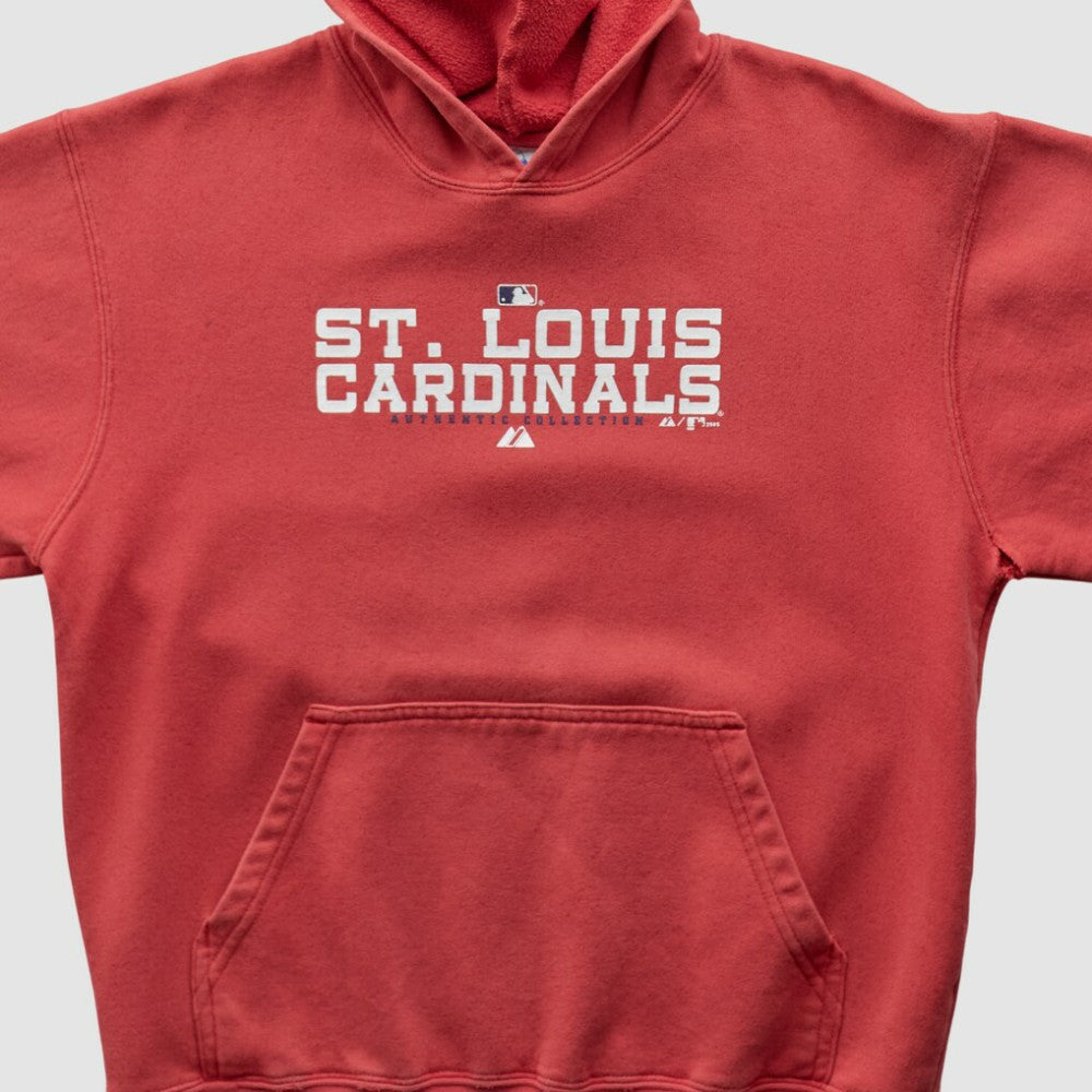 St. Louis Cardinals Majestic 2000s Hooded Pullover Sweatshirt - Red - XXVintage - Fanatics Sale