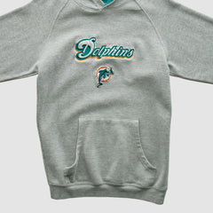 Fanatics Miami Dolphins NFL 2000s Hooded Pullover Sweatshirt Heather Gray Vintage