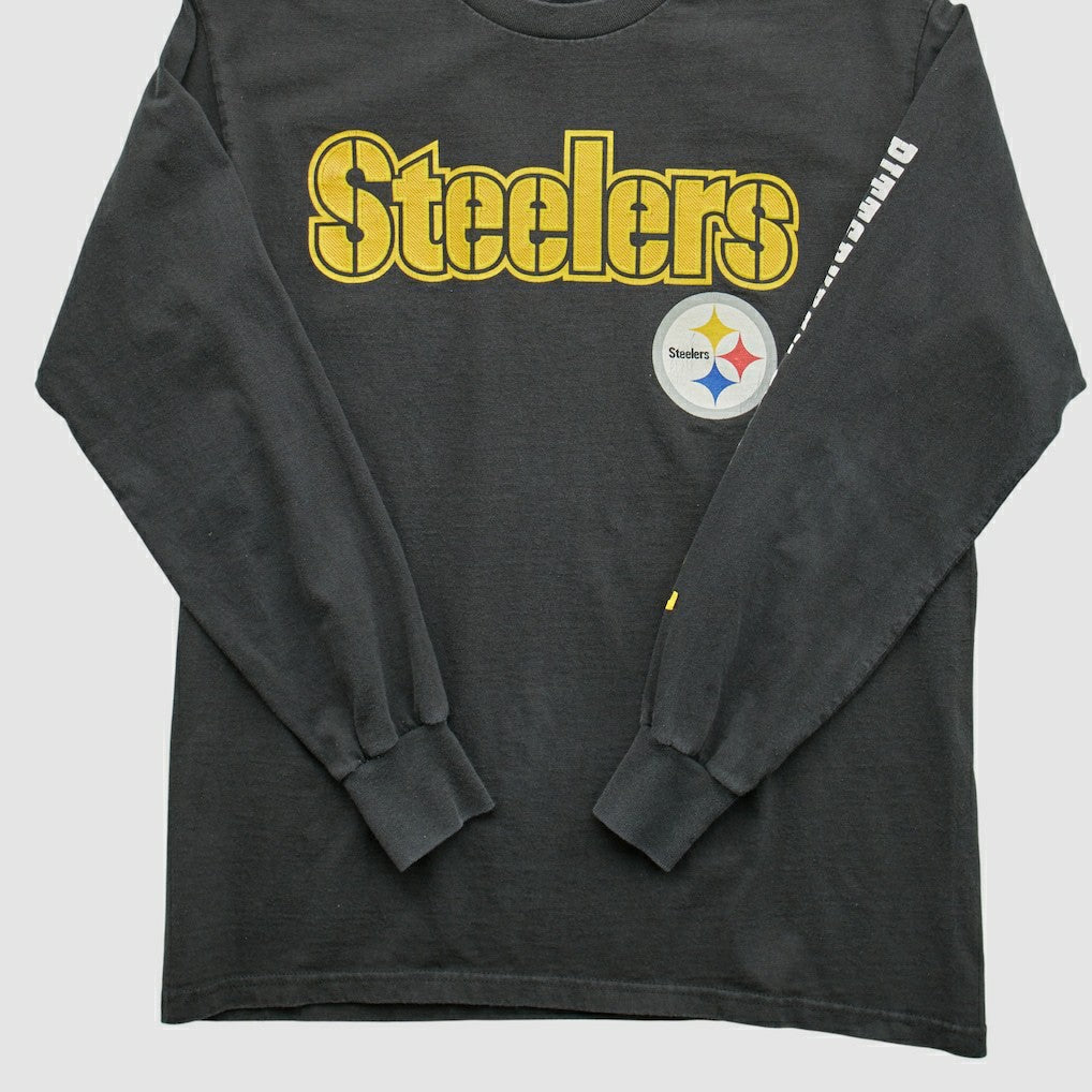 Fanatics Pittsburgh Steelers 2000s Long Sleeve T-shirt Black Vintage