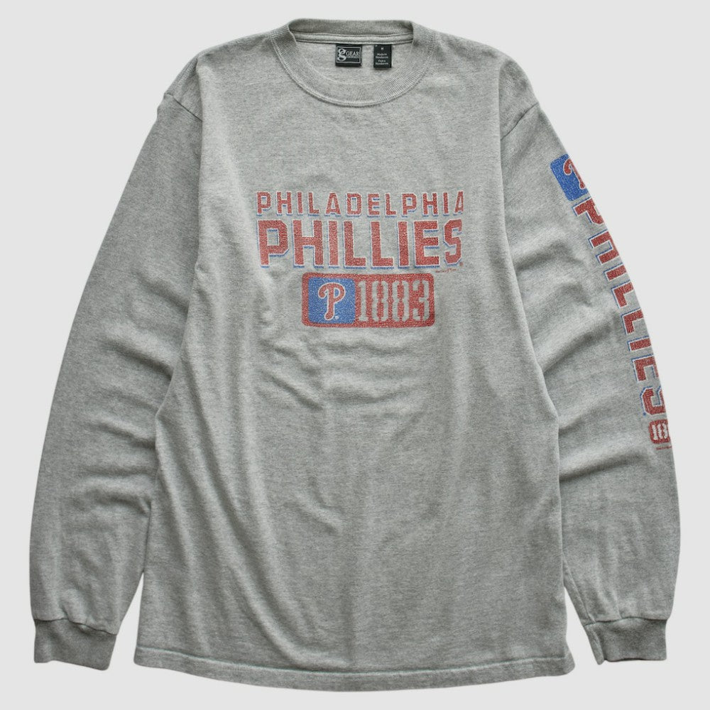 Philadelphia Phillies Gear For Sports 2000s Long Sleeve T-shirt - Heather Gray - Vintage - Fanatics Discount