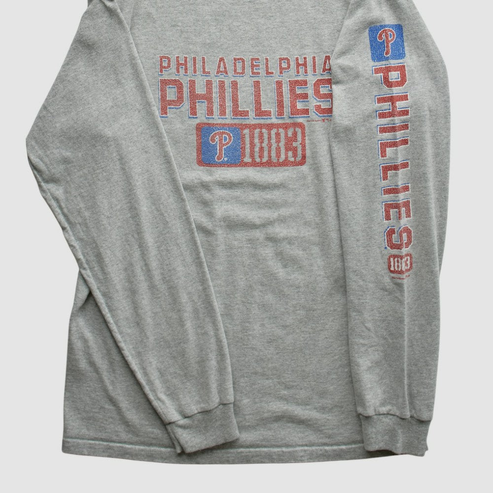 Philadelphia Phillies Gear For Sports 2000s Long Sleeve T-shirt - Heather Gray - Vintage - Fanatics Discount
