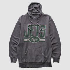 Fanatics New York Jets NFL 2010s Hooded Pullover Sweatshirt Dark Heather Gray Vintage