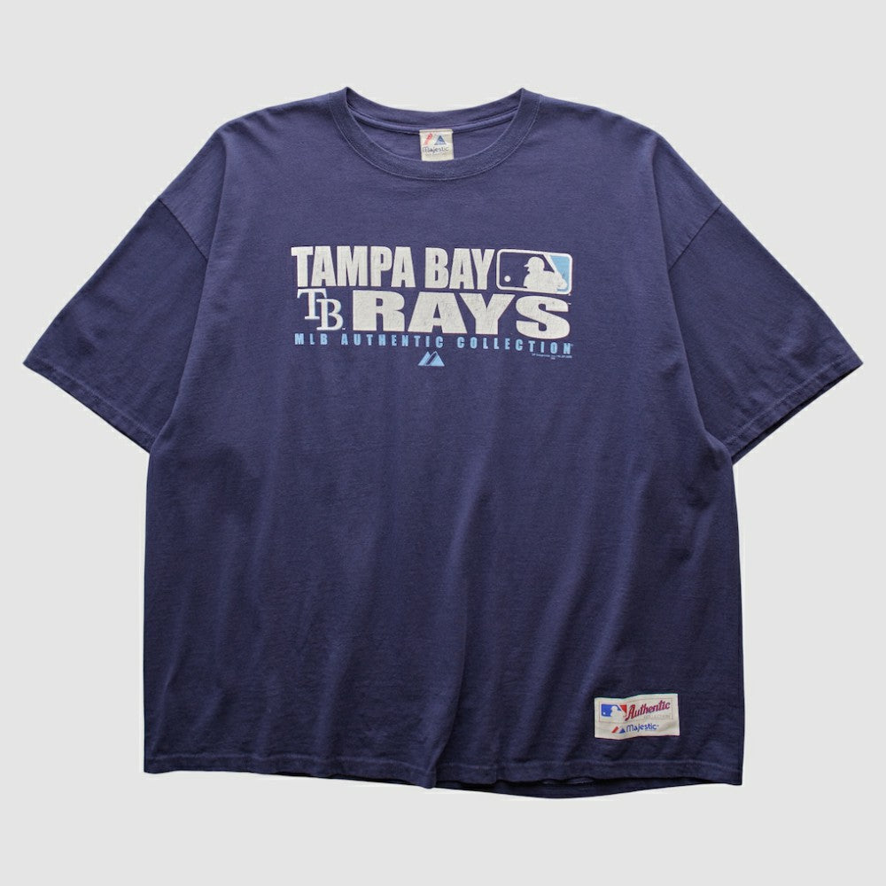 Tampa Bay Rays Majestic 2000s T-shirt - Navy - 3XVintage - Fanatics on Sale