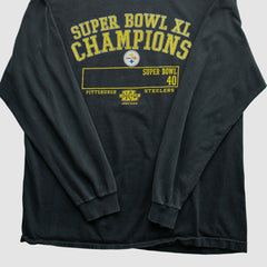 Fanatics Pittsburgh Steelers Alstyle Apparel 2006 Long Sleeve T-shirt Black Vintage