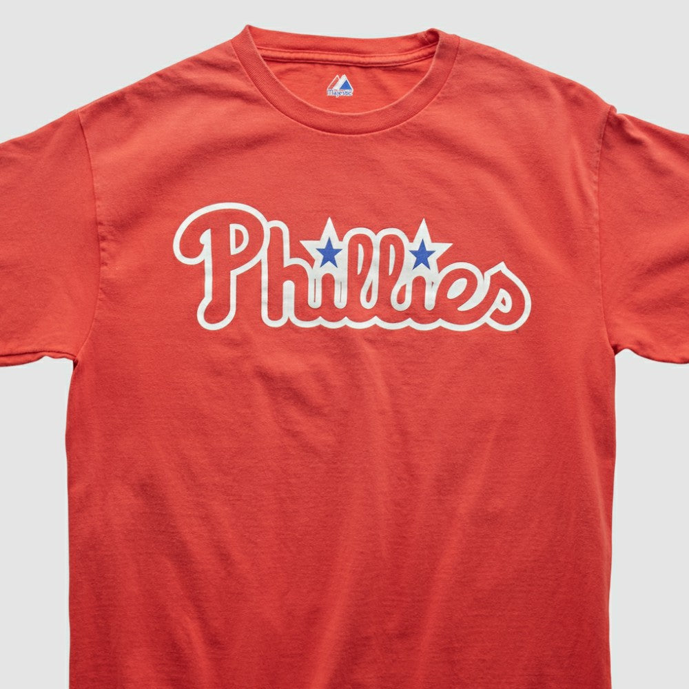 Philadelphia Phillies Majestic 2000s T-shirt - Red - Vintage - Fanatics Sale