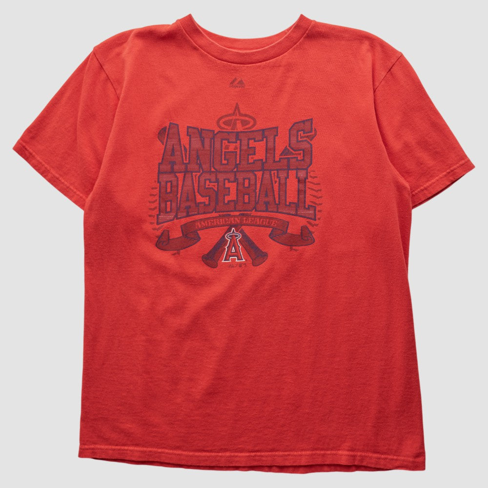 Los Angeles Angels Majestic 2000s T-shirt - Red - Vintage - Fanatics Discount