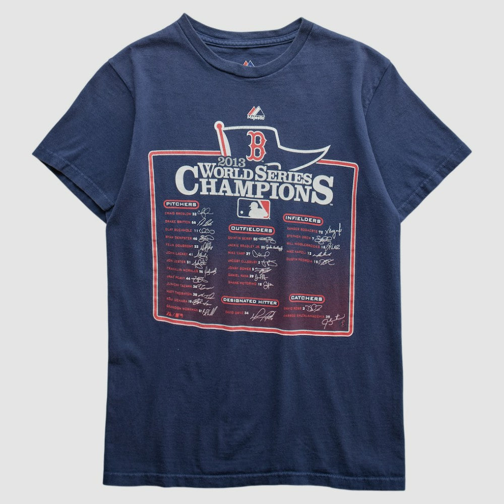 Boston Red Sox Majestic 2013 T-shirt - Navy - XXVintage - Fanatics Lifestyle