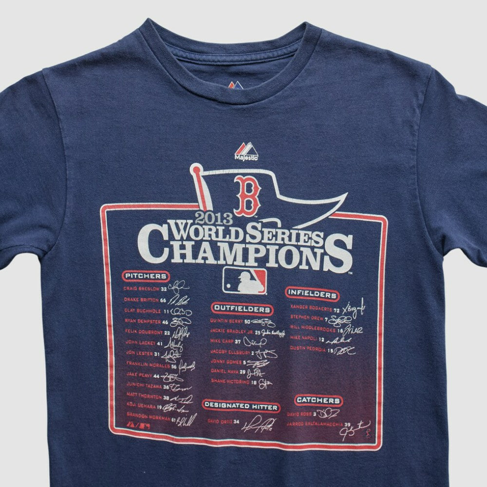 Boston Red Sox Majestic 2013 T-shirt - Navy - XXVintage - Fanatics Lifestyle