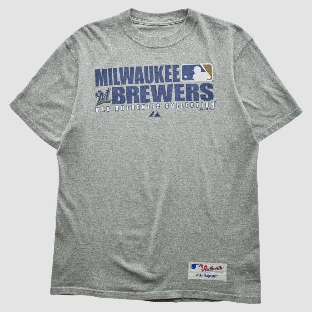 Milwaukee Brewers 2008 T-shirt - Heather Gray - Vintage - Fanatics Online