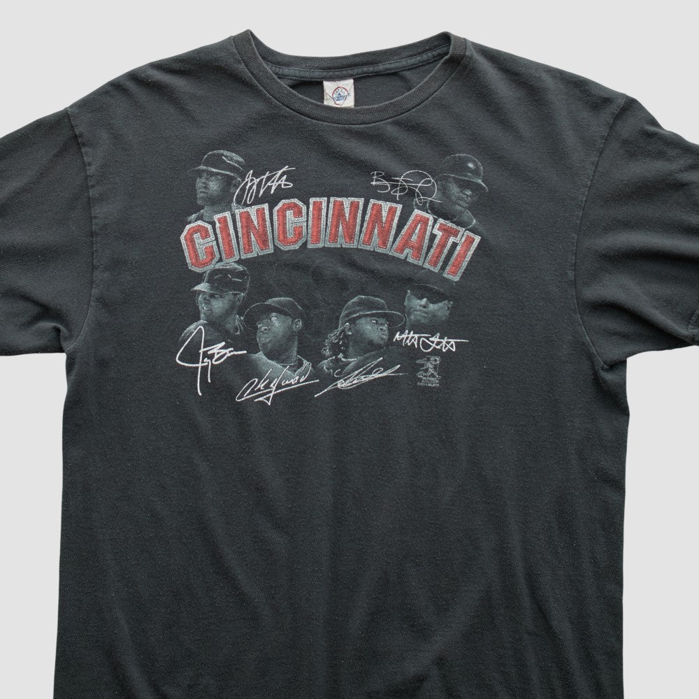 Cincinnati Reds Pro Weight 2014 T-shirt - Charcoal - Vintage - Fanatics Discount