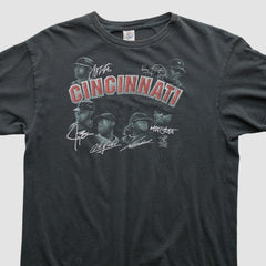 Cincinnati Reds Pro Weight 2014 T-shirt - Charcoal - Vintage - Fanatics Discount
