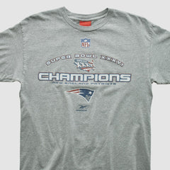 Fanatics New England Patriots Reebok 2002 T-shirt Heather Gray Vintage