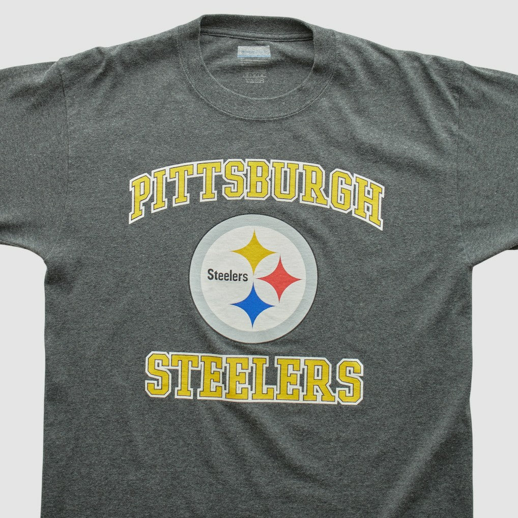 Fanatics Pittsburgh Steelers 2000s Long Sleeve T-shirt Dark Heather Gray Vintage