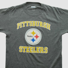 Fanatics Pittsburgh Steelers 2000s Long Sleeve T-shirt Dark Heather Gray Vintage