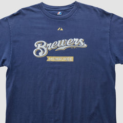 Milwaukee Brewers Majestic 2010 T-shirt - Navy - XVintage - Fanatics Online