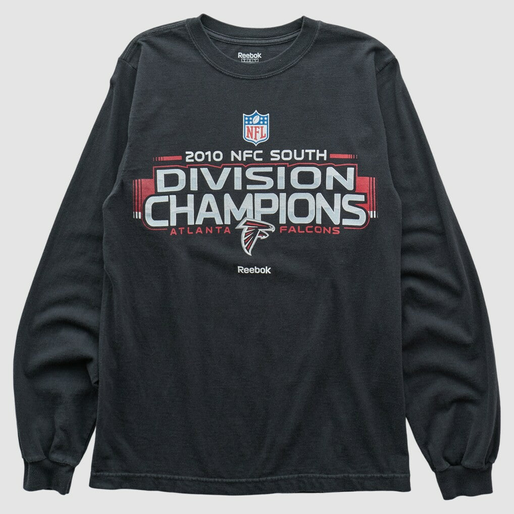 Fanatics Atlanta Falcons Reebok 2010 Long Sleeve T-shirt Black Vintage