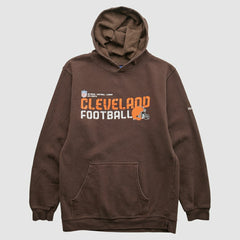 Fanatics Cleveland Browns Reebok 2000s Hooded Pullover Sweatshirt Brown Vintage