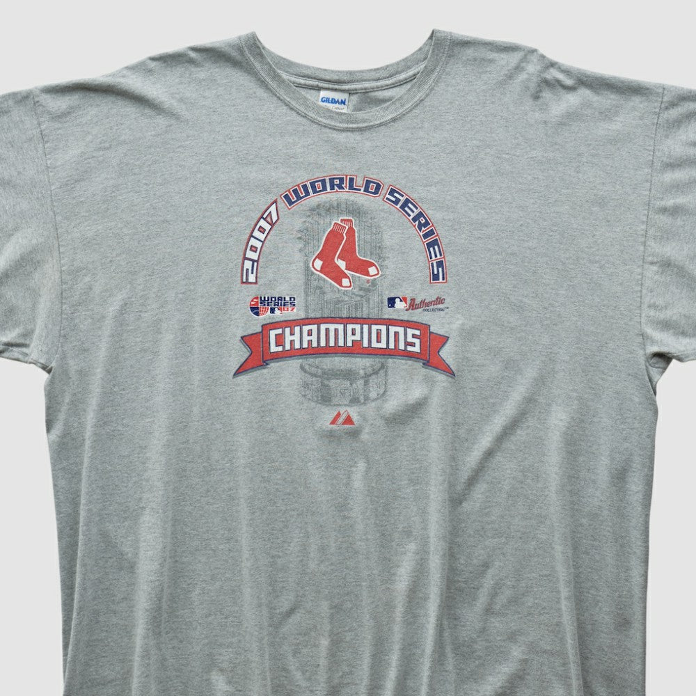 Boston Red Sox Gildan 2007 T-shirt - Heather Gray - 3XVintage - Fanatics Online
