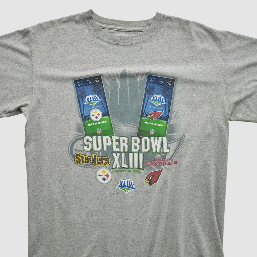 Fanatics NFL Super Bowl XLIII NFL 2009 T-shirt Heather Gray Vintage