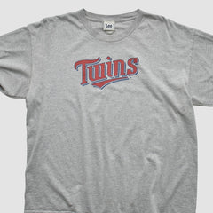 Minnesota Twins Lee Apparel 2000s Long Sleeve T-shirt - Heather Gray - Vintage - Fanatics Online