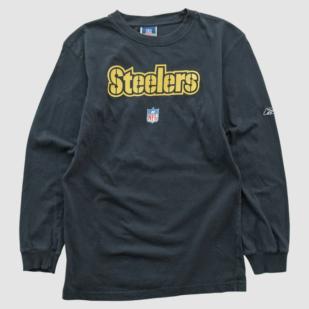 Fanatics Pittsburgh Steelers Reebok 2000s Long Sleeve T-shirt Black Vintage