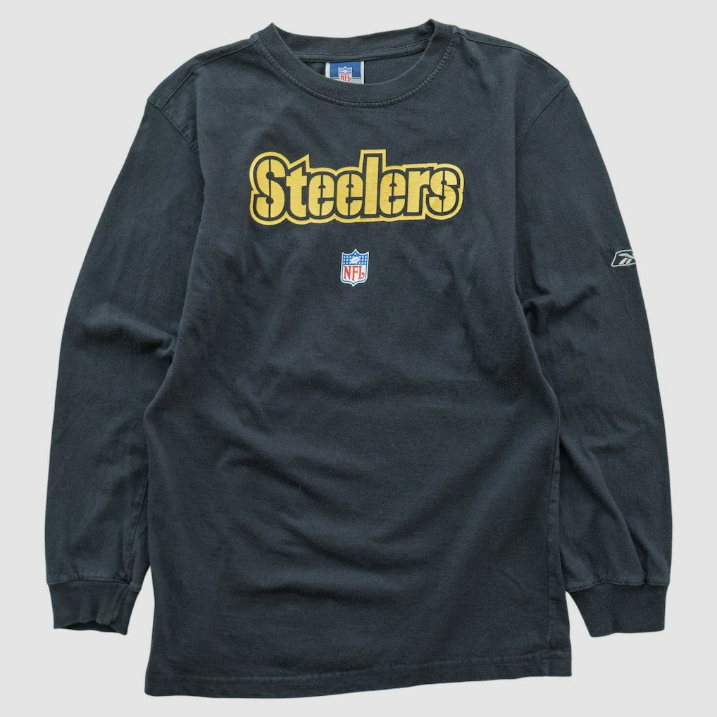 Fanatics Pittsburgh Steelers Reebok 2000s Long Sleeve T-shirt Black Vintage