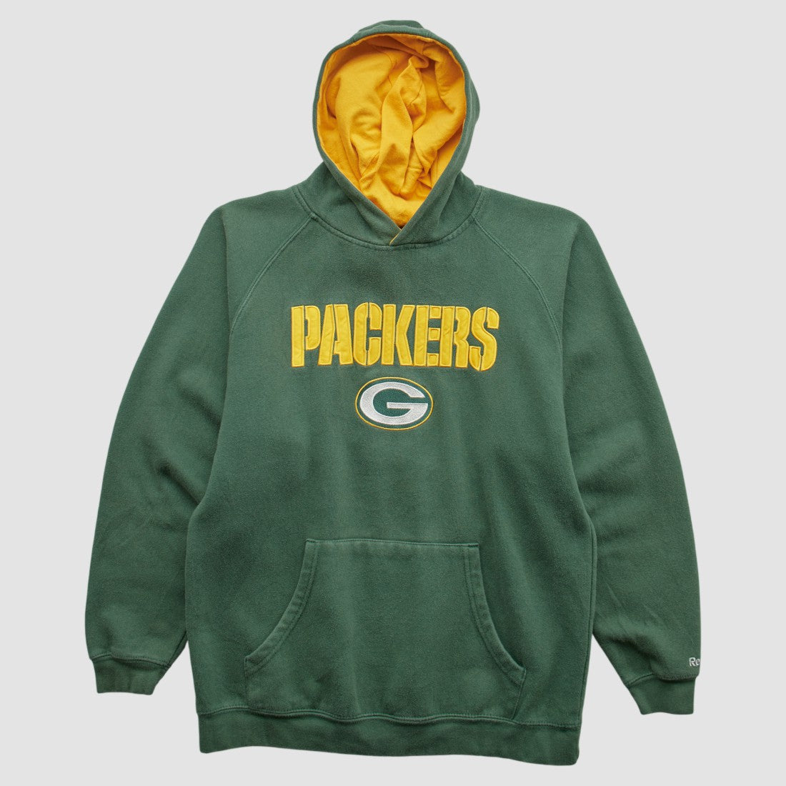 Fanatics Green Bay Packers Reebok 2000s Hooded Pullover Sweatshirt Green Vintage