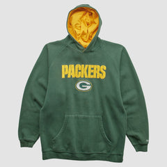 Fanatics Green Bay Packers Reebok 2000s Hooded Pullover Sweatshirt Green Vintage