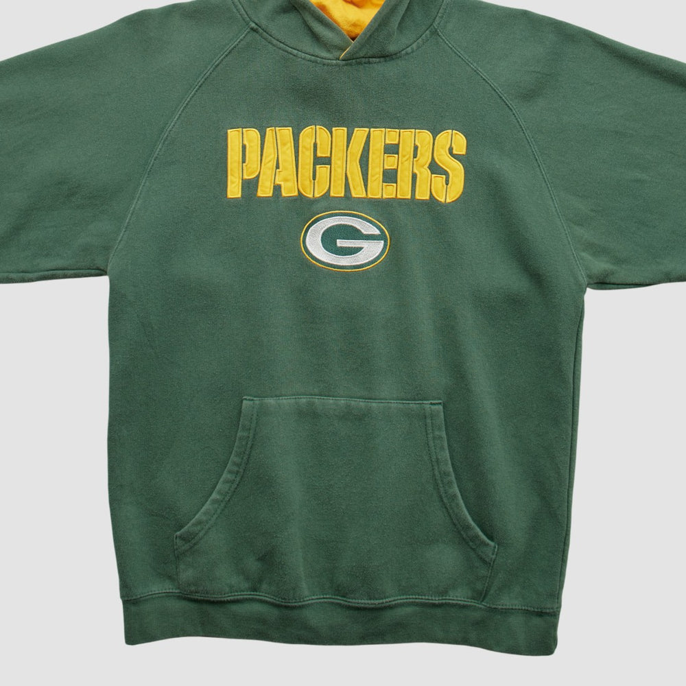 Fanatics Green Bay Packers Reebok 2000s Hooded Pullover Sweatshirt Green Vintage