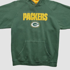 Fanatics Green Bay Packers Reebok 2000s Hooded Pullover Sweatshirt Green Vintage