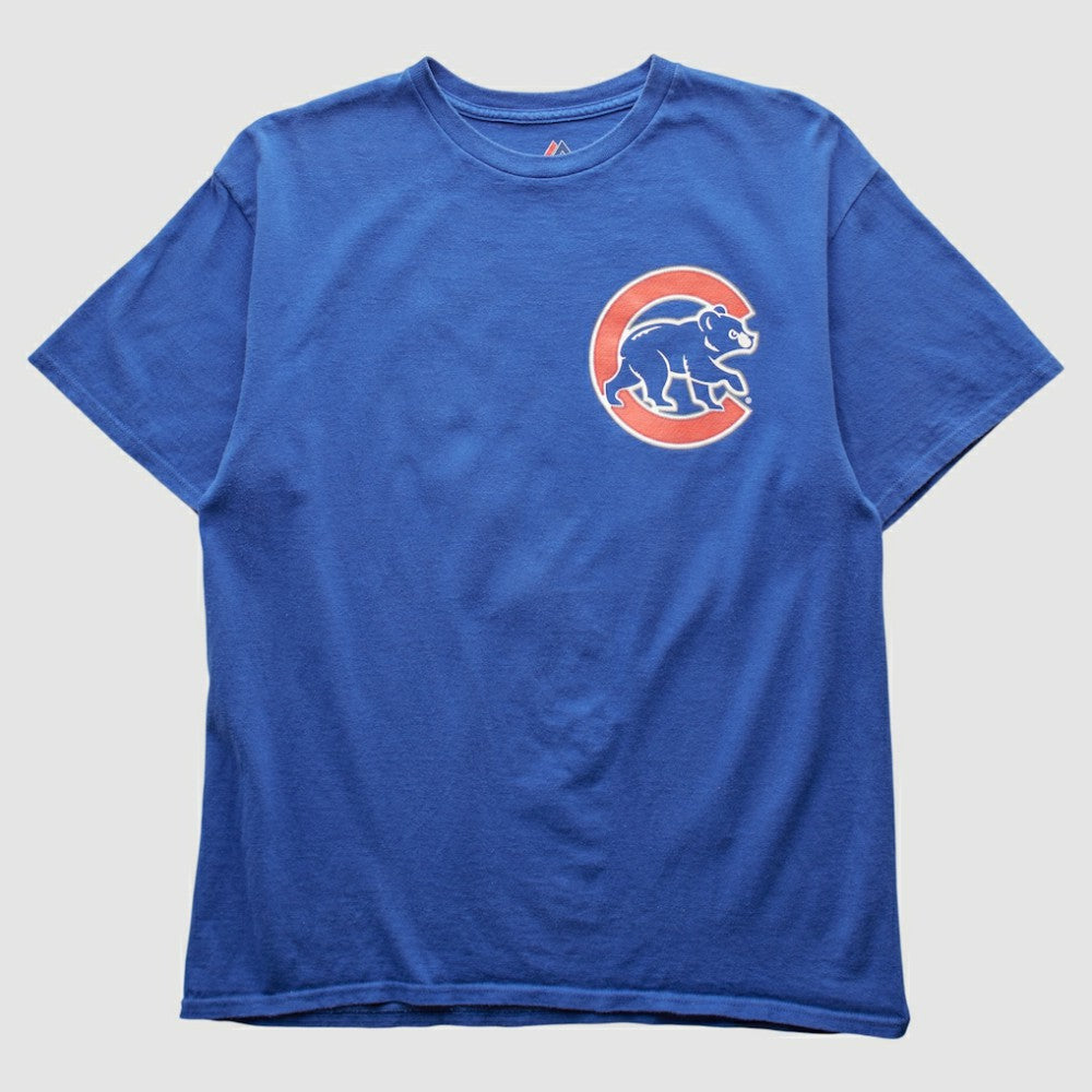 Chicago Cubs Majestic 2015 T-shirt - Blue - Vintage - Fanatics Discount