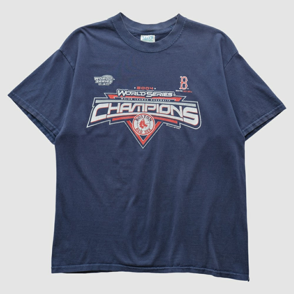 Boston Red Sox M&O Knits 2004 T-shirt - Navy - Vintage - Fanatics Online