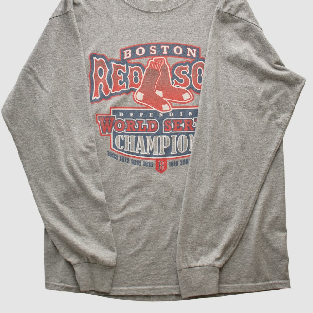 Boston Red Sox 2013 Long Sleeve T-shirt - Heather Gray - Vintage - Fanatics Online