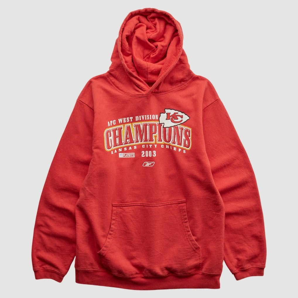 Fanatics Kansas City Chiefs Reebok 2003 Hooded Pullover Sweatshirt Red Vintage