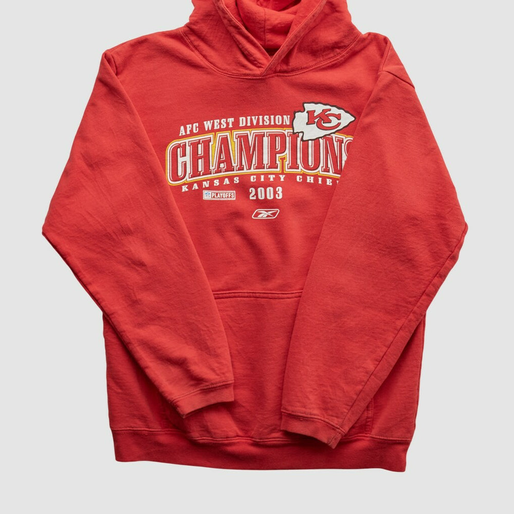 Fanatics Kansas City Chiefs Reebok 2003 Hooded Pullover Sweatshirt Red Vintage